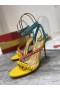 Christian Louboutin Mafaldina Spikes Sandals 100mm Nappa Leather Multicolor