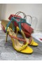 Christian Louboutin Mafaldina Spikes Sandals 100mm Nappa Leather Multicolor