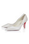 Christian Louboutin Miss Z 80 Mm Pumps Pearlescent Nappa Leather Bianco