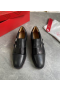 Christian Louboutin Mortisky Derby Flat Calfskin and Creative Fabric Black
