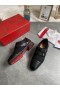 Christian Louboutin Mortisky Derby Flat Calfskin and Creative Fabric Black