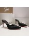 Christian Louboutin Planet Queen 70 mm Pumps Satin Crystals Black