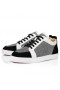 Christian Louboutin Rantulow Sneakers Veau Velours And Straw Rabane Black CL Shoes Store