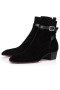 Christian Louboutin Rosalio Jodhpur 40 Mm Boots Calf Leather Black CL Shoes