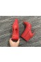 Christian Louboutin Snakilta Spiked Ankle Boots 100mm Calf Leather Red
