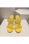 Christian Louboutin Spike Only 105mm PVC and Patent Leather Sandals Yellow