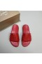 Christian Louboutin Take It Easy Mules Rubber Red CL Shoes