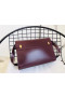 Saint Laurent Manhattan Baguette Bag In Bordeaux Leather