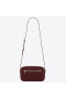 Saint Laurent Monogram All Over Camera Bag Bordeaux Suede