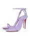 Christian Louboutin 100 mm Lilac Smoke/lin Lilac Smoke Patent Leather Sandal