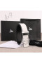 Christian Louboutin Belt 35mm Havane/bk/antic White Leather