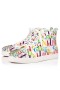 Christian Louboutin Lou Spikes White-multi/bianco Crepe Satin