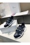 Dior D-WANDER Sneakers Dark Blue Technical Fabric Oblique Print