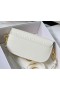 Dior D Bobby East West Underarm Bag White