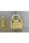 Dior Lady Dior Bag 17CM Yellow Cannage Lambskin