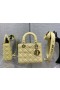 Dior Lady Dior Bag 20CM Yellow Cannage Lambskin