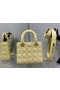 Dior Lady Dior Bag 20CM Yellow Cannage Lambskin