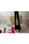 Christian Louboutin Bianca Botta 140MM Black Calf Leather Knee Boots CL Shoes