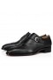 Christian Louboutin Boabi Monk Oxfords Calf Leather Petit Grain Black