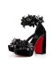 Christian Louboutin Daisy Spikes Alta Pumps 130mm Patent Calf Leather Black