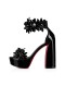 Christian Louboutin Daisy Spikes Alta Pumps 130mm Patent Calf Leather Black