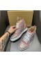 Christian Louboutin High Top Women Sneakers Strass Embellished Rose Pink
