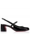 Christian Louboutin Janispikes 55 Mm Mary Janes Patent Leather Black