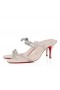 Christian Louboutin Just Queen 70mm Mules Pvc And Nappa Leather Leche