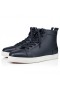 Christian Louboutin Louis High-Top Sneakers Grained Calf Leather Marine Christian Louboutin Shoes