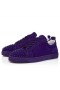 Christian Louboutin Louis Junior Spikes Sneakers Veau Velours And Spikes Jacaranda