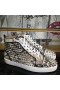 Christian Louboutin Louis Spikes High-top Sneakers Leather And Python Multicolor