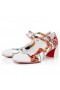 Christian Louboutin Miss Jane 55mm Mary Janes Nappa Leather Shun Sudo Flower Print Multicolor