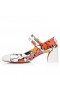 Christian Louboutin Miss Jane 55mm Mary Janes Nappa Leather Shun Sudo Flower Print Multicolor