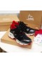Christian Louboutin Red Runner Flat Sneakers Calf Suede and Mesh Multi