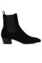 Christian Louboutin Rosalio Chelsea 40 Mm Boots Calf Leather Black CL Shoes