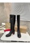 Christian Louboutin Stretchadoxa Botta Alta 70MM Boots Calf Black
