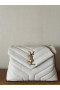 Saint Laurent Loulou Small Bag White Matelasse Leather Saint Laurent Bags