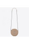 Saint Laurent Vinyle Round Camera Bag Beige Grained Leather