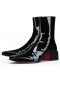 Christian Louboutin Alleo Boot Low Boots Patent Calf Leather Black Christian Louboutin Shoes