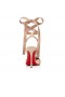 Christian Louboutin Cassia Lace Up 100Mm Strappy Pumps Crepe Satin Blush