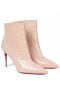 Christian Louboutin Croc-Effect Leather Ankle Boots Pink Christian Louboutin Shoes