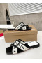 Christian Louboutin Crossimule Leather Sandals Black White CL Shoes