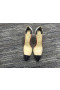 Christian Louboutin Debout Pumps 100mm Patent Leather and PVC Black White