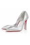 Christian Louboutin Iriza 100 Mm Pumps Laminated Nappa Leather Silver