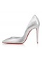 Christian Louboutin Iriza 100 Mm Pumps Laminated Nappa Leather Silver