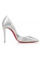 Christian Louboutin Iriza 100 Mm Pumps Laminated Nappa Leather Silver