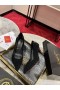 Christian Louboutin Kate Perforated Pointed Toe Leather 85MM Pumps Black CL Shoes