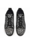 Christian Louboutin Louis Junior Spikes Sneakers Storm Printed Calf Leather And Spikes Black
