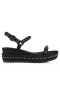 Christian Louboutin Pyraclou 60 mm Espadrilles Iridescent Leather Black CL Shoes