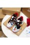 Christian Louboutin Red Runner Flat Sneakers Leather And Neoprene Pattern Multi